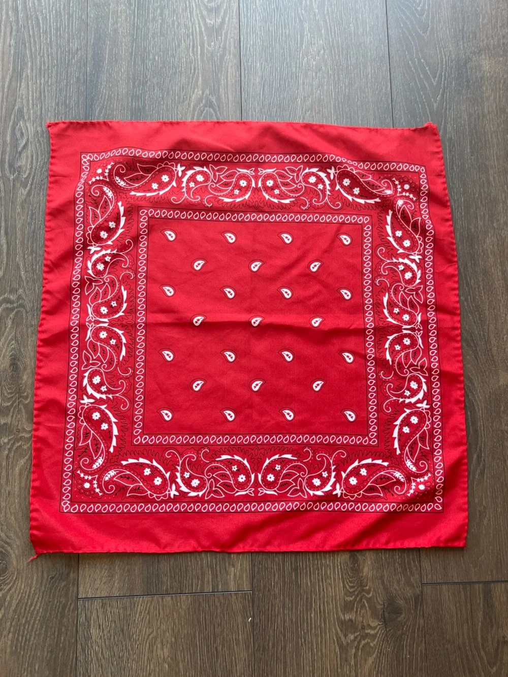 Red Paisley Bandana Scarf